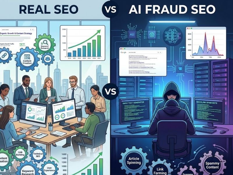 Real SEO vs. AI Fraud SEO